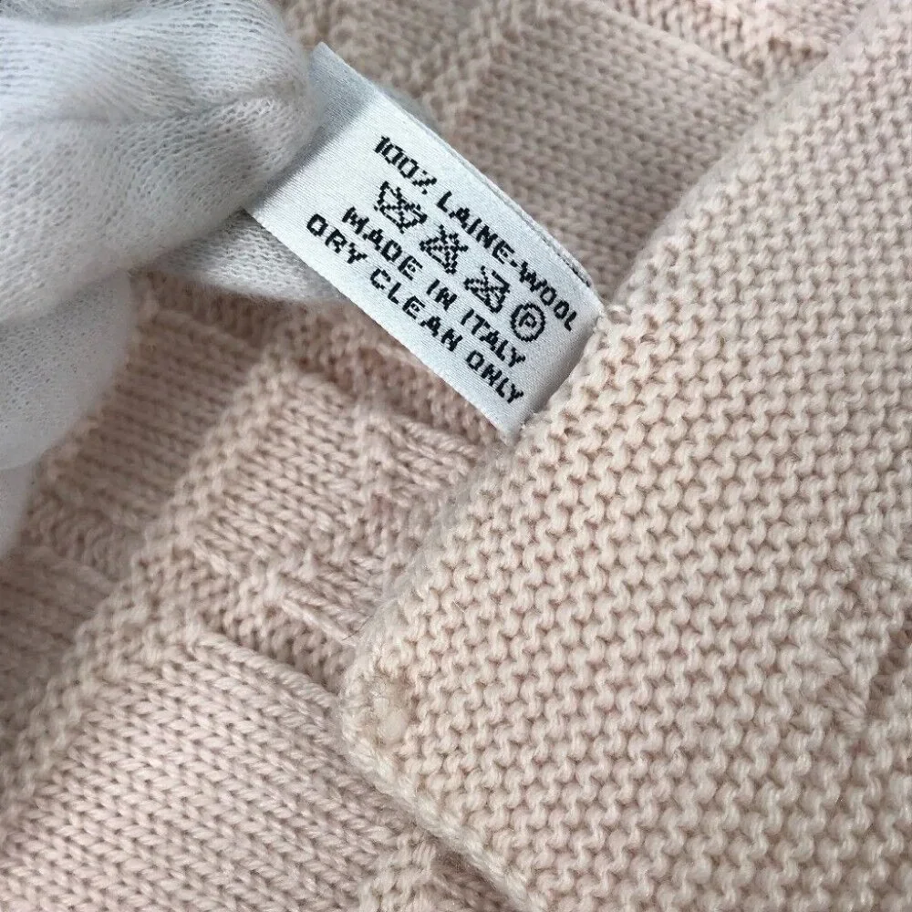 Auth Dior Cannage Scarf wool pink